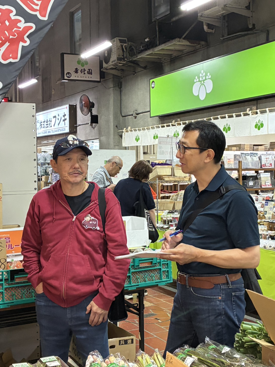 YIさん、仕入れ先を訪問